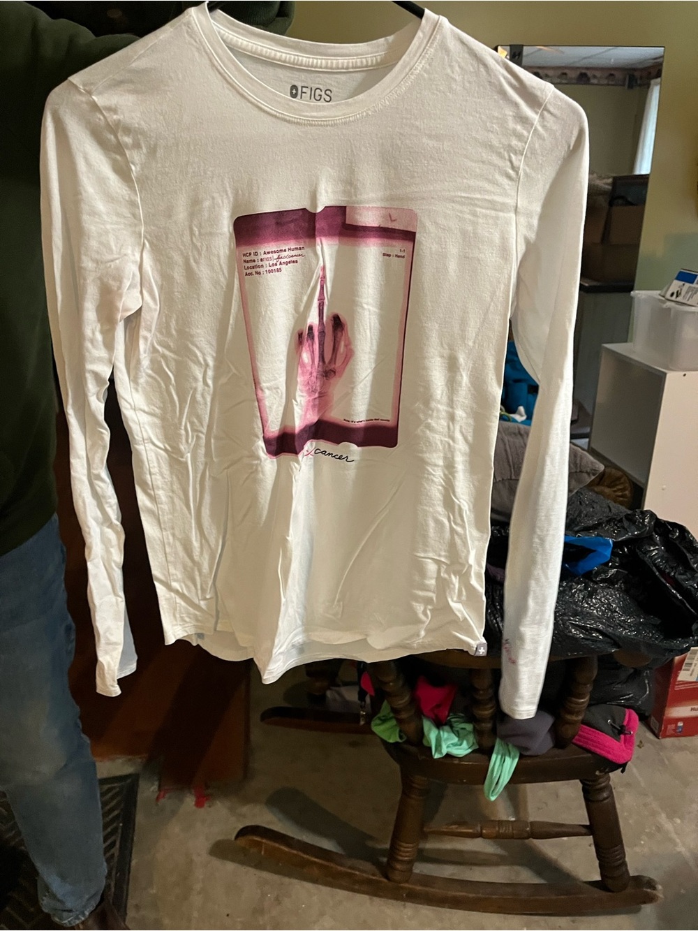 FIGS Breast Cancer Awareness long under-scrub, Scrub top and Jogger pants